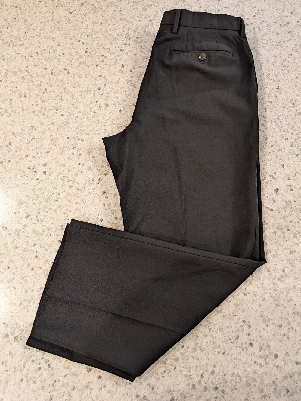 Banana Republic 33/30 Men Dress Pants Black Formal Classic Fit Pant Wool Stretch